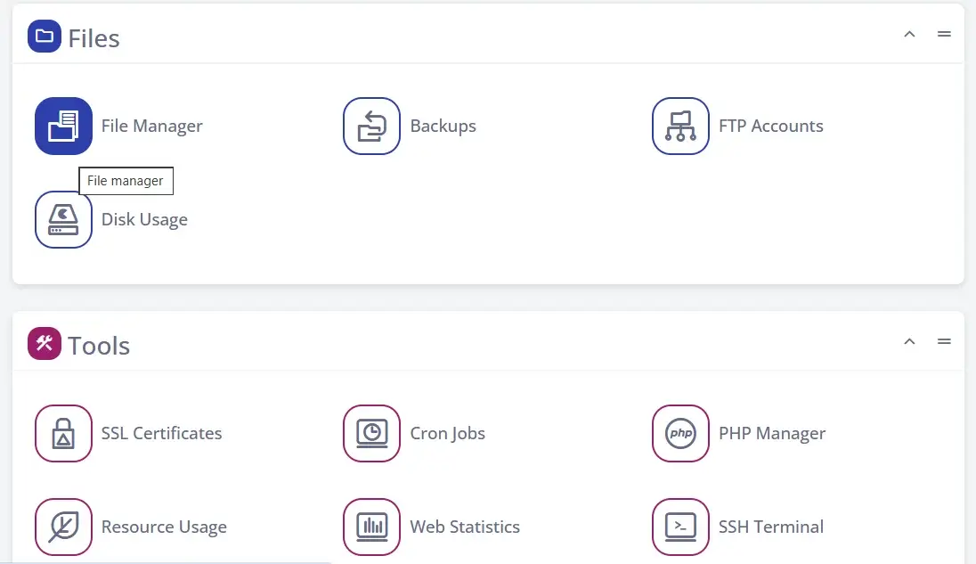How to Use SPanel’s File Manager: A Complete Guide, How to Open the File Manager in SPanel