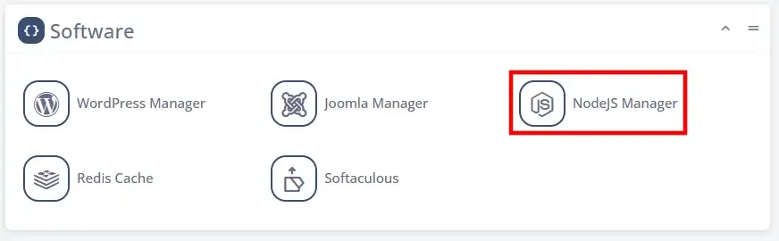 How to Install n8n – A Complete Guide, Step 2: Navigate to the NodeJS Manager