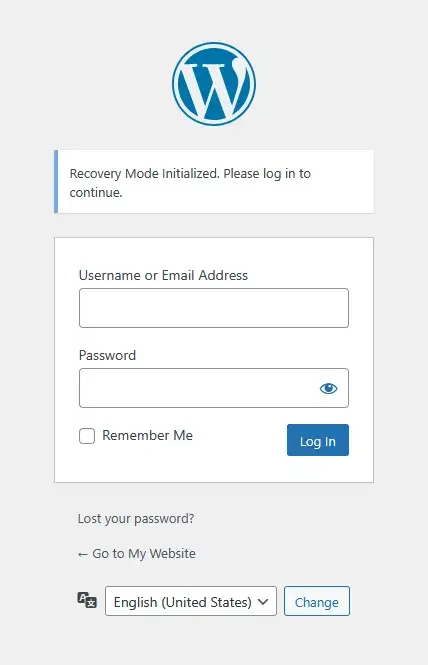WordPress Critical Error: How to Fix it Quickly?, Use WP’s recovery mechanism
